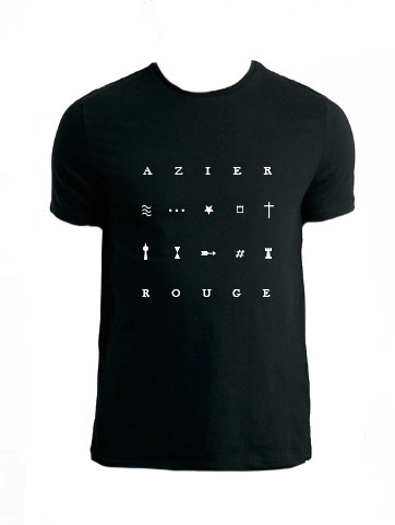 tee-shirt merchandising thomas azier rouge julie politi