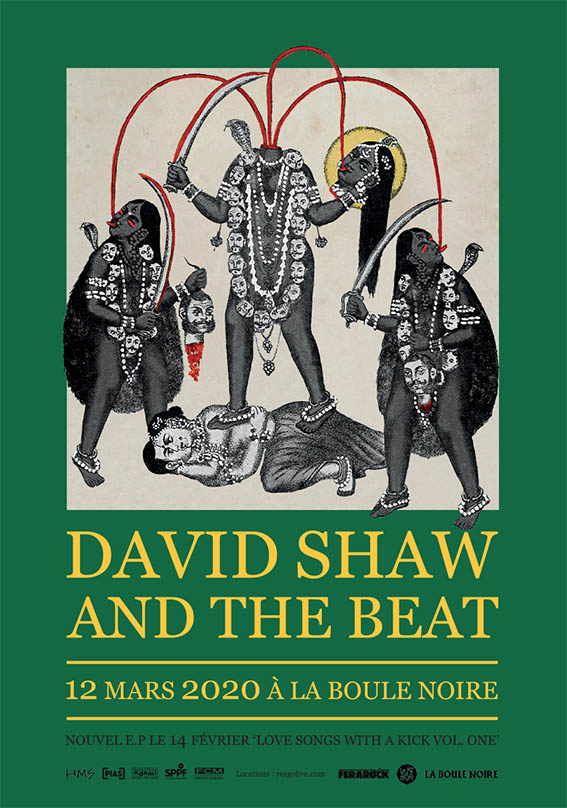 david shaw and the beat boule noire concert affiche julie politi graphiste design