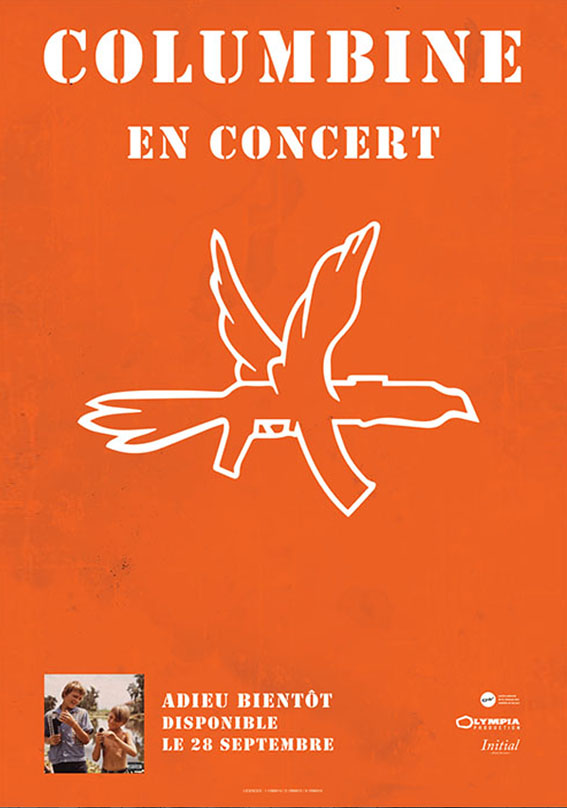 columbine tour poster affiche adieu bientot album musique graphisme print