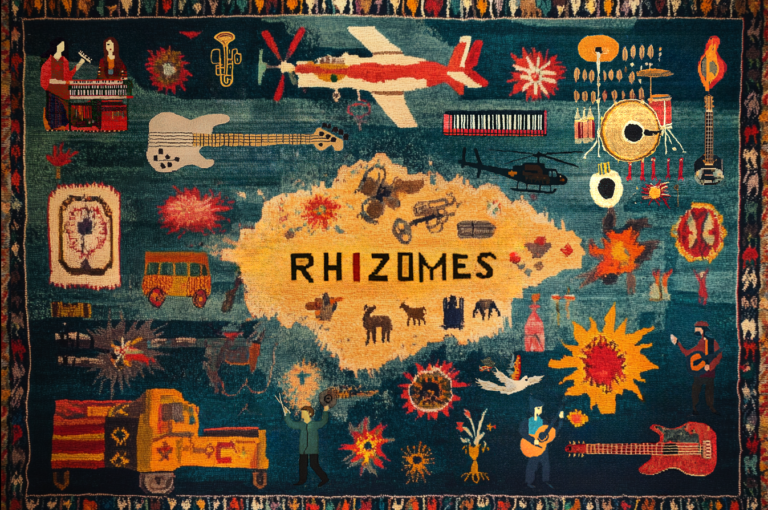 rhizomes creation visuel tapis Julie Politi graphisme direction artistique disque musique groupe musiciens