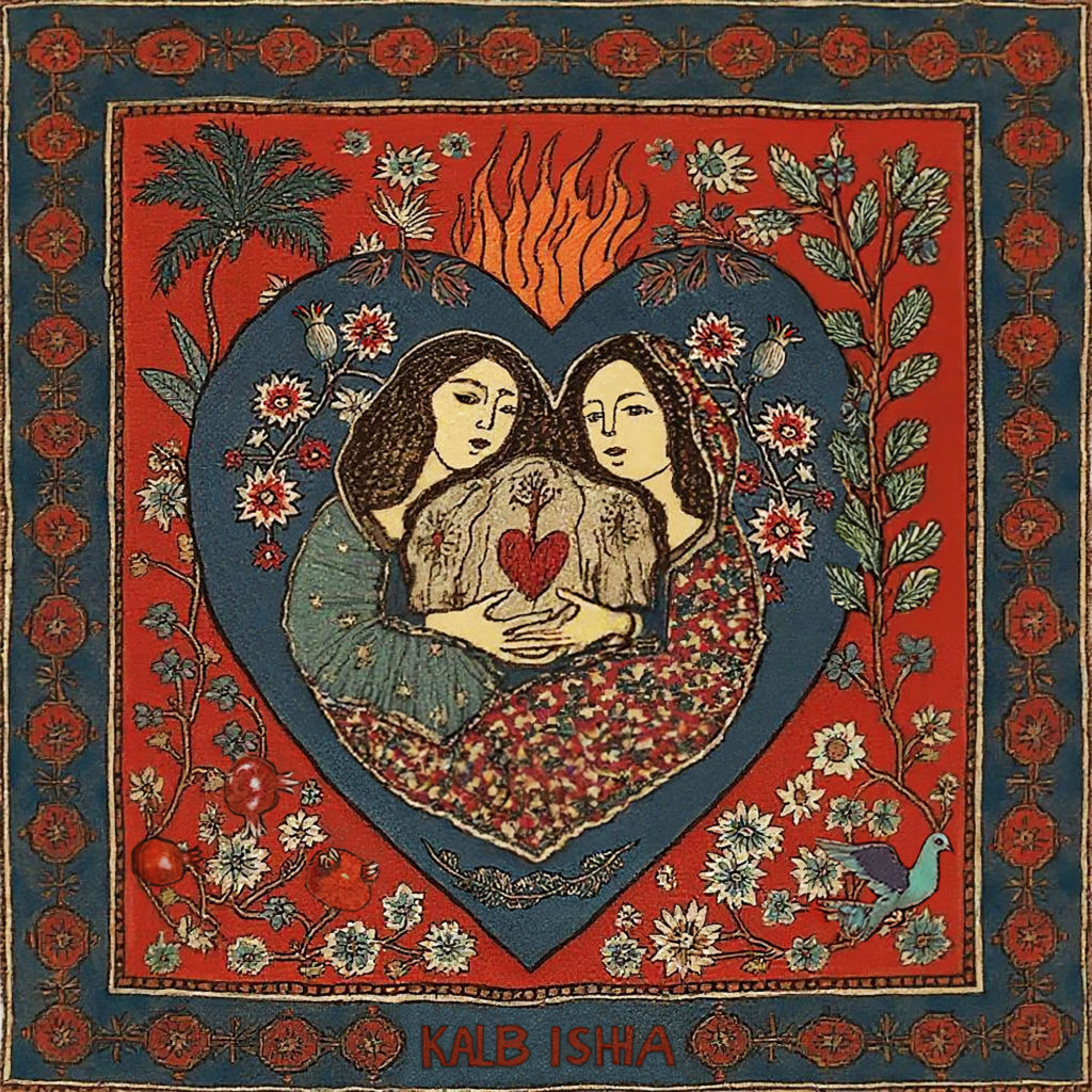 rhizomes creation visuel tapis Julie Politi graphisme direction artistique disque musique groupe musiciens single cover artwork kalb isha